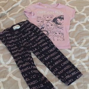 Girls gap Disney princess pajamas size 8